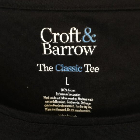 Womens Croft & Barrow Christmas Black Long Sleeve Kitty Cat Stocking Tee T-Shirt - Picture 4 of 5